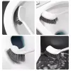 Thickened long-handled toilet brush, bathroom cleaning squat toilet, no blind spots, soft-bristled household wall-mounted squat toilet brush Specification image